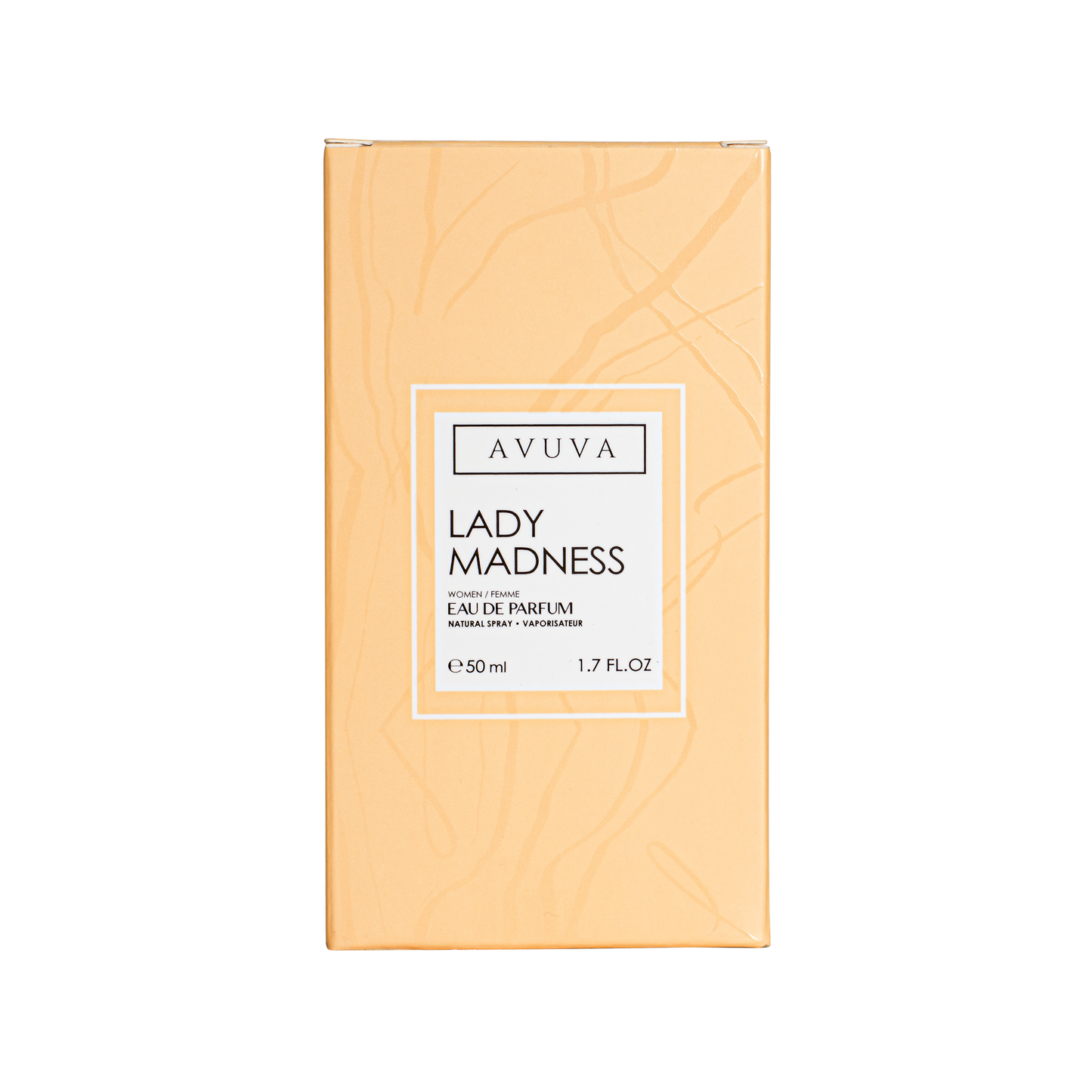 Aviva Lady Madness perfume packaging on a white background