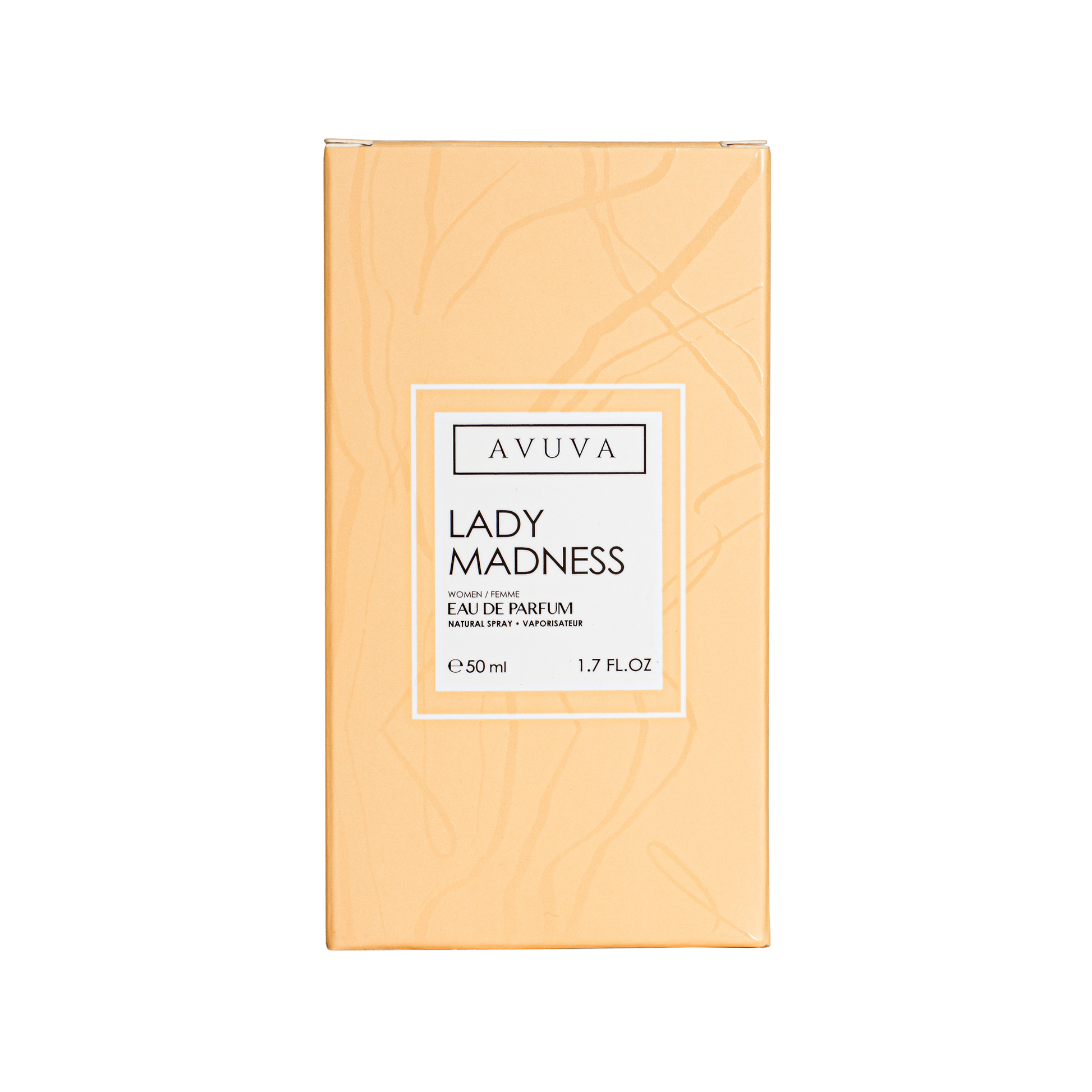 Aviva Lady Madness perfume packaging on a white background